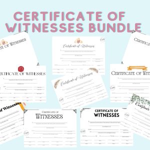 Certificate of Witnesses Bundle