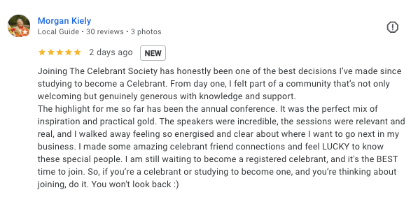 Celebrant Conference Reviews