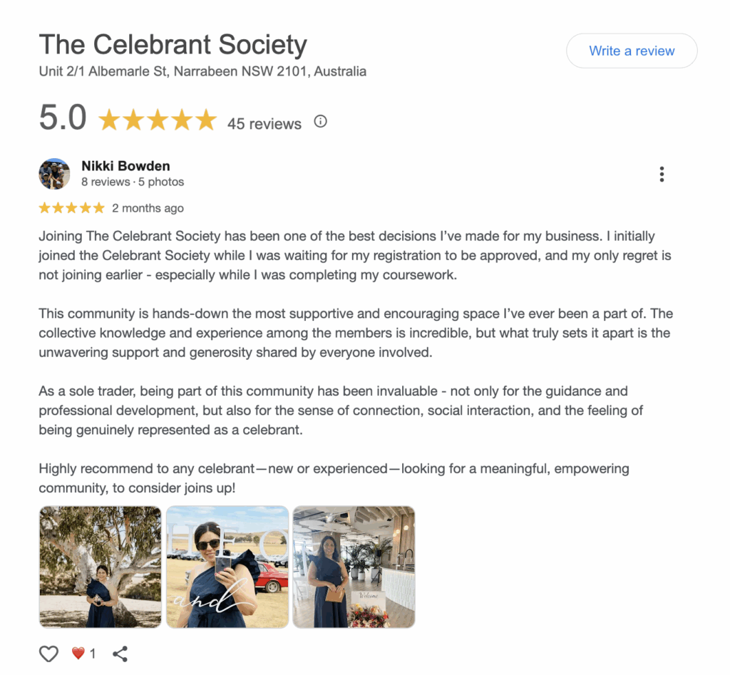 review of australia's best celebrant network and association