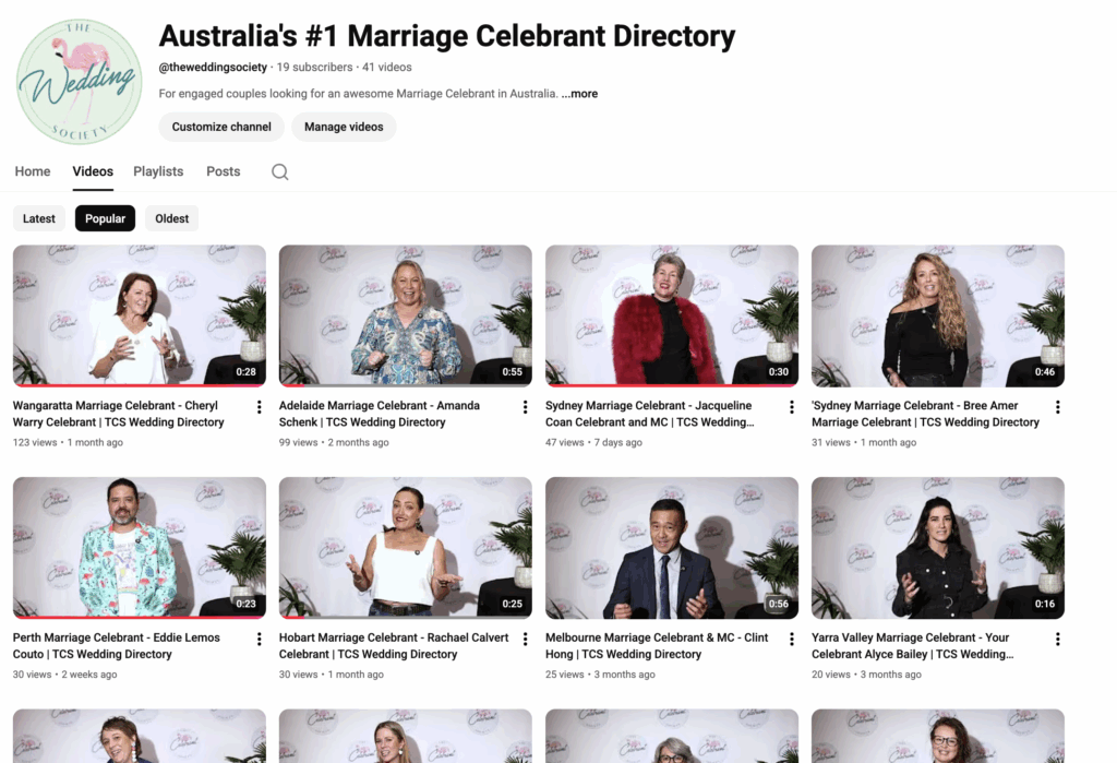 the celebrant society youtube