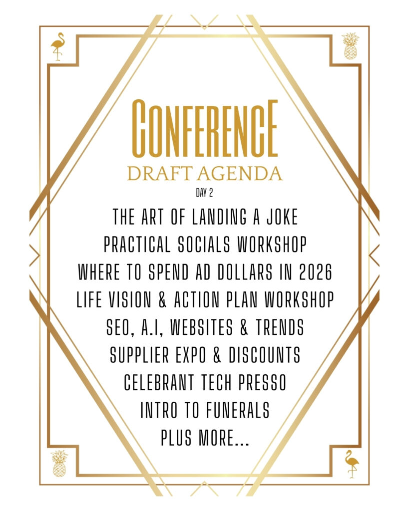 The Celebrant Conference Day 2 Agenda
